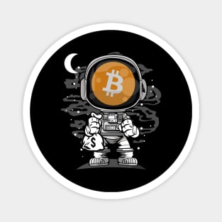 Astronaut BitCoin BTC To The Moon Crypto Token Cryptocurrency Wallet Birthday Gift For Men Women Kids Magnet